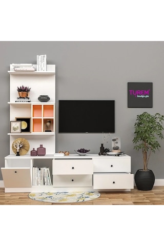 Papatya Tv Ünitesi Mdf Antrasit
