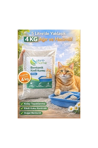 Bentonit Kedi Kumu 2'li Set 10 Litre 2 5 L - Parfümsüz, Kolay Temizlik