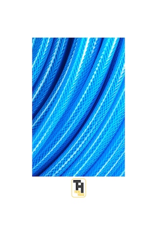 1'lik Örgülü Bahçe Hortumu Çatlamaz, Kırılmaz, Esnek 25 Metre Mavi