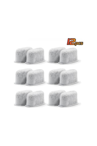 Pazly Kahve Filtresi Uyumlu 12'li Paket Beyaz Kahve Yedek Filtre Beyaz