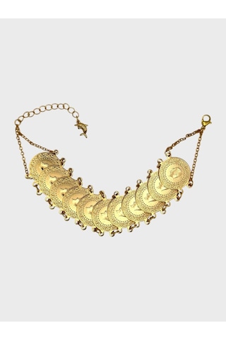 Arnes Jewelry Çelik 22 Ayar Altın Kaplama 11 Çeyrekli Bileklik Ar575nes Ar644nes Gold