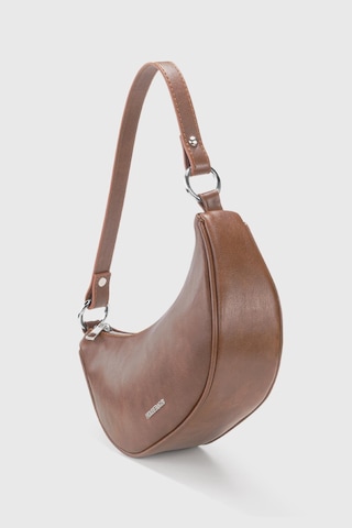 Housebags Kadın Kahverengi Yarım Ay Kol Çantası 251 Kahverengi