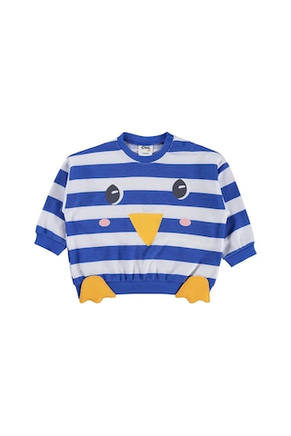 Civil Baby Mobil Aksesuarlı 3-18 Ay Sweatshirt - Mavi Saks Mavi