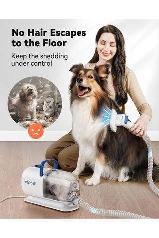 Oneisall Köpek Tıraş Makinesi Vakumlu Temizleyici Kurutma Makinesi Tarak & Fırça