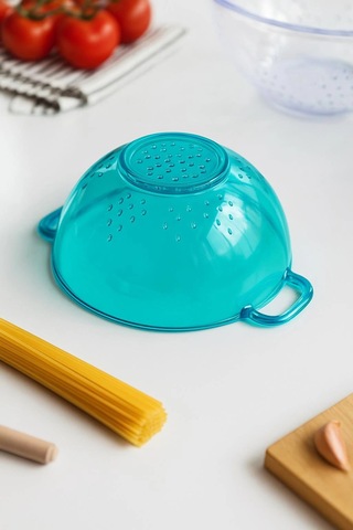 Akrilik Aquamarin Mini Pirinç Süzgeçi & Bakliyat Süzgeçi 3 Su Bardağı Ölçülü Çok Renkli