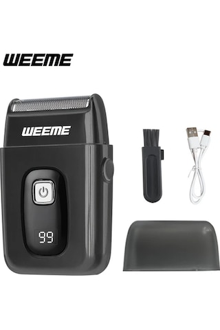 Fochsia Weeme Erkekler İçin Elektrikli Tıraş Makinesi Wm 306 Siyah Usb Şarj Lcd Ekran Hediye