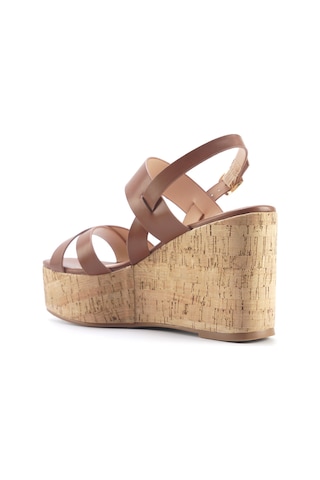 Nine West Monsa 5fx Kahverengi Kadın Dolgu Topuk Sandalet 000000000101929052 Kahverengi