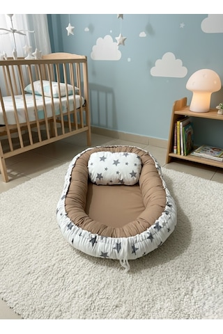 Babynest Yer Yatağı Yıldızlı Kahve Bebeciden