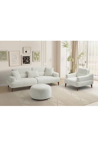 Neo Ayak Uzatmalı Beyaz Berjer Beyaz