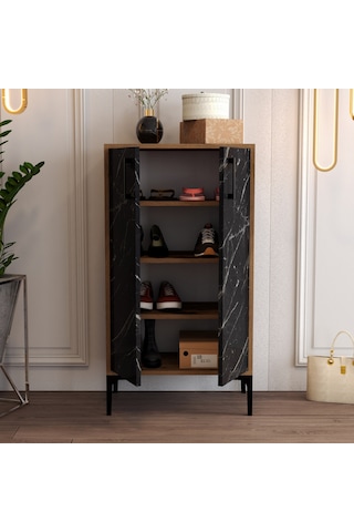 Variant Prag Ayakkabılık - Ceviz / Siyah Mermer Siyah