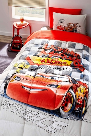 Özdilek Disney Uyku Seti Ranforce Tek Kişilik Gri Cars Mcquenn Sp