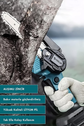 Assur 18V Çift Akülü Ağaç Odun Dal Budama Testere - 2371