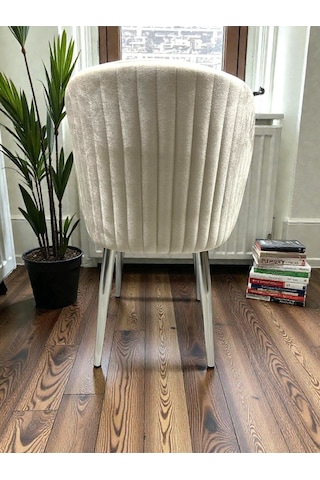 Msy Home 4 Kişilik Exclusive Kelebek Black Marble Krom Ayaklı Modern Yemek Odası Grubu 050922 Bej