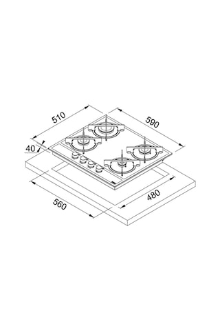 Franke Maris FHMA 604 4G ML E Ankastre Ocak Inox - Siyah