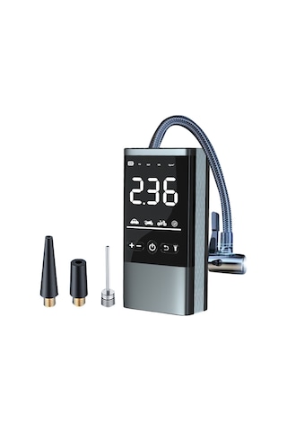 Samdoo Kablosuz Araçlı Hava Pompa, Taşınabilir Dijital Göstergeli, Otomatik Duran, 3 Fişli, Fenerli, Motor, Bisiklet, Toplar İçin Hava Atıcı