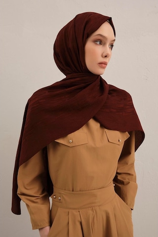 Armine Lyocell Naia Çubuk Desen Şal 3 - 75 X 200 / Bordo - 32 Bordo - 32