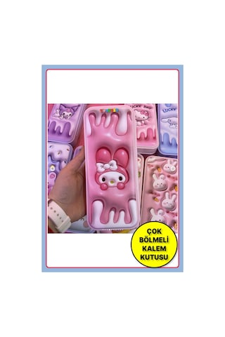 My Melody Figürlü Çok Bölmeli Plastik Kalemlik Kalem Kutusu