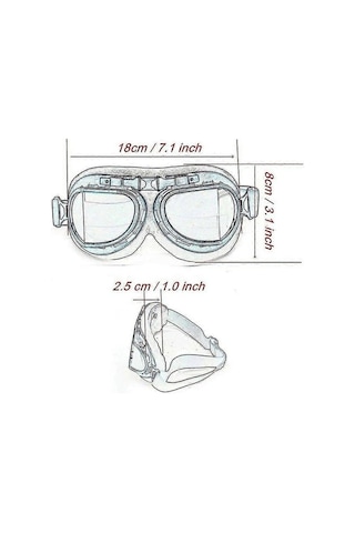 Didadodo Motocross Gözlükleri - Steampunk Pilot Stili Uv400 Koruma & Anti-sis Cam