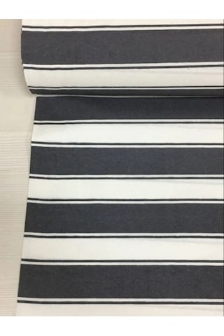 Devrim Olivya Tekstil Gri-beyaz Çizgili Özel Dikim Lüks Branda Balkon Perdesi 100 X 140 Gri - Beyaz