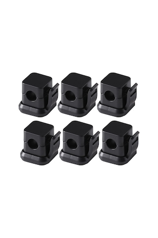 Homyl 6 Adet Manyetik Kablo Klipsi Kordon Organizatör Siyah