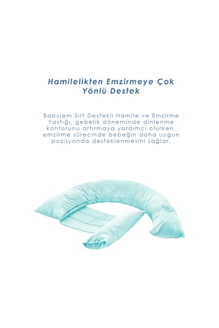 Sırt Destekli Hamile ve Emzirme Yastığı Yeşil