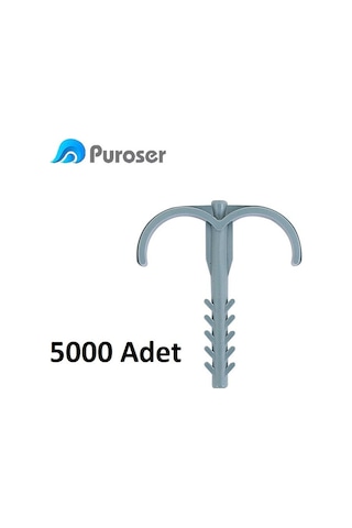 Puroser Yere Tespit Kılçık Dübel 5000 Adet