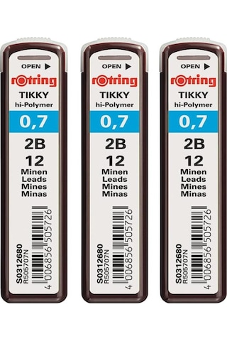 Rotring Siyah Kalem Uçu 0.7 MM 3 Adet