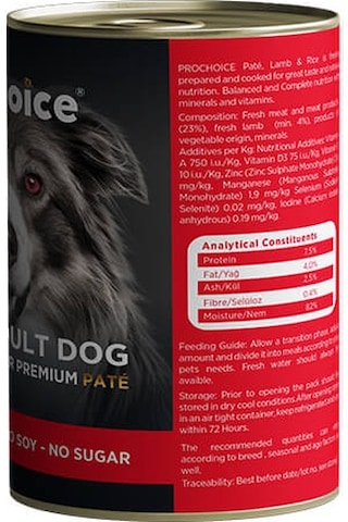 Pro Choice Adult Kuzulu Yetişkin Köpek Konservesi 6 x 400 G