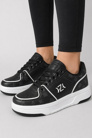Ht Hotin Prometheus Kadın Günlük Rahat Bağcıklı Sneaker Spor Ayakkabı - Siyah Ht Hotin Prometheus Kadın Günlük Rahat Bağcıklı Sneaker Spor Ayakkabı - Siyah