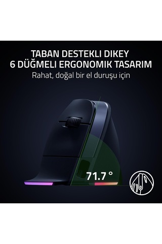 Pro Click V2 Vertical - Sağ Elini Kullanan Kullanıcılar İçin Dikey Ergonomik Kablosuz Fare - Aı İstemi Yardımı - Genel
