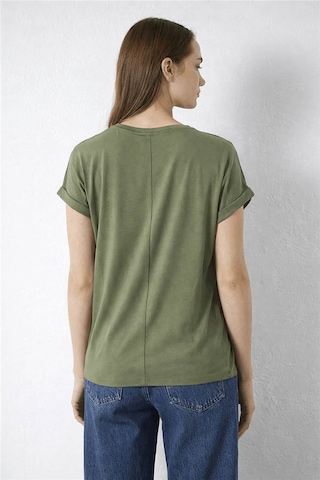 Fashion Friends Bisiklet Yaka Haki Kadın Bluz 26y0194k1