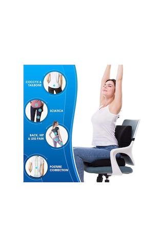 Oturma Minderi Bel Yastığı Bel Destek Yastığı Ortopedik Visco ...