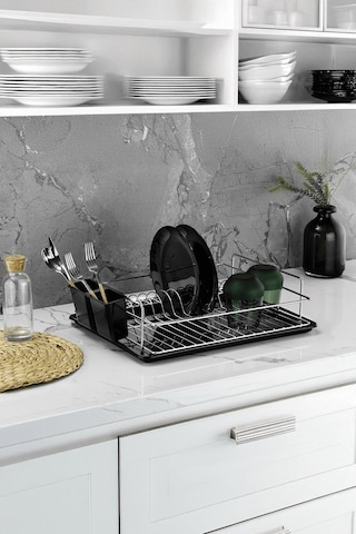 Tek Katlı Krom Bulaşıklık Dayanıklı Paslanmaz Bulaşık Sepeti, Tepsili, Tabak Ve Kaşık Kurutmalık - Tb-01 E Krom