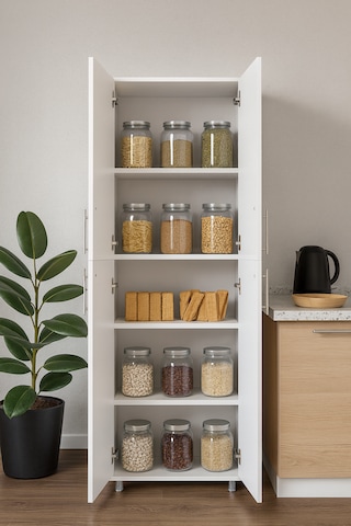 Stillmobilya %100 Mdf 170x35 Çok Amaçlı Dolap Beyaz