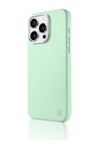 Apple Uyumlu iPhone 15 Pro Max Kılıf Suni Deri Tasarımlı Pynana Starry Serisi Kapak Yeşil