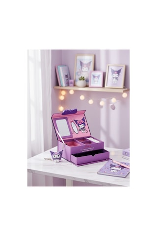 Kuromi Lisanslı Makyaj Kutu Organizer Mor