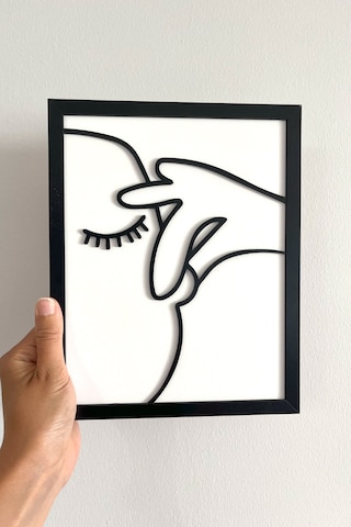 Çerçeveli Ahşap Tuvalet & Banyo Tablosu 25x20 Cm