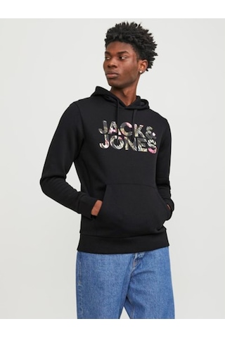 Jack & Jones Jack&jones 12250682 Jjejeff Crop Logo Sweat Siyah