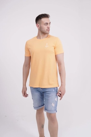 The Socks Company 23scts223u Çapa Nakışlı Bisiklet Yaka Turuncu Tshirt 001