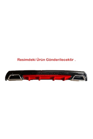 Vw Polo Mk5 Kırmızı Difüzör Çiftli Kare Egzoz Görünümlü D Tip Difizör 2009-2017