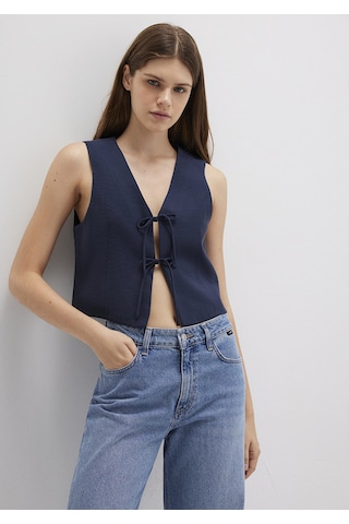 Mavi - Bağcıklı Lacivert Bluz 1211200-82318 Lacivert