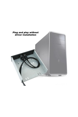 Kosona Optik Sürücü Konumlu Masaüstü Ön Panel, 2 Usb 3.0 Port, 20pın Anakart Bağlantısı, 5gb/s Transfer Hızı, Alüminyum, Plug & Play