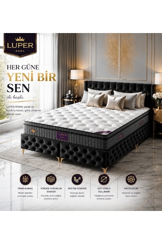 Luper Çift Kişilik Roma Couple Wick Full Ortopedik Delu x e Yaylı Yatak 90 x 190