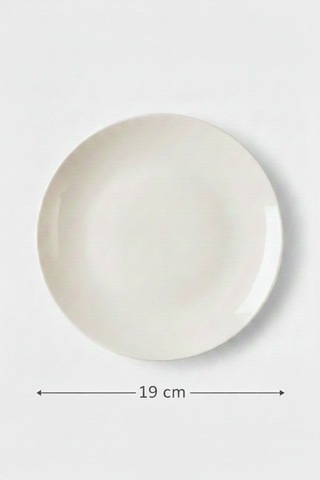 12'li Valencia Pasta Tabağı 19cm Krem Rinart 12'li Valencia Pasta Tabağı 19cm Krem Rinart