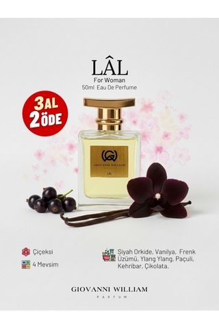 Lâl Kadın Parfüm Edp Parfüm Sexy Siyah Orkide, Frenk Üzümü, Ylang Ylang, Çikolata Çiçeksi