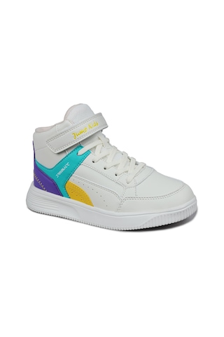 Jump 29185 Cırtlı Yüksek Bilekli Bej - Sarı Üniseks Çocuk Sneaker Günlük Spor Ayakkabı