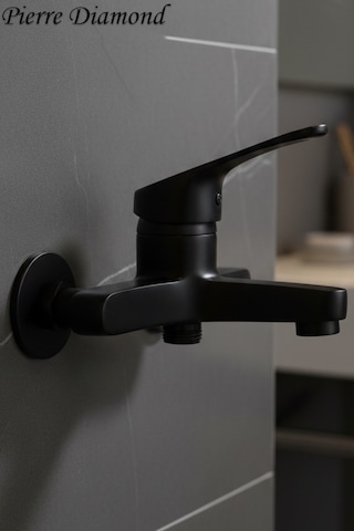 56623 Banyo Bataryası Duş Musluğu Musluk Armatür Siyah Beyaz Krom Gold Siyah