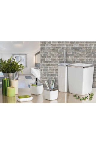 Primanova Toskana Banyo Seti Beyaz 5 Parça Beyaz