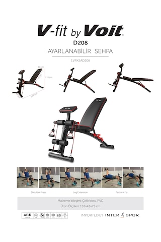 Voit Vfit By Voit D208 Katlanabilir Kol Dayamalı Incline/decline Sehpa
