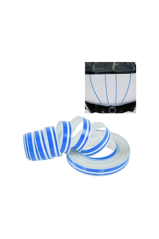 Cbtx 12MM 9.8M Kendinden Yapışkanlı Dekoratif Araç Şerit Bant Hattı Mavi